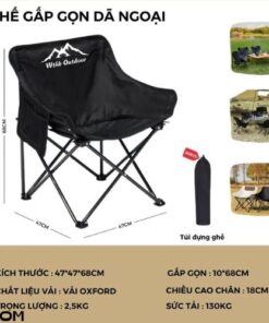 Ghế Camping gấp gọn có thể điều chỉnh độ cao